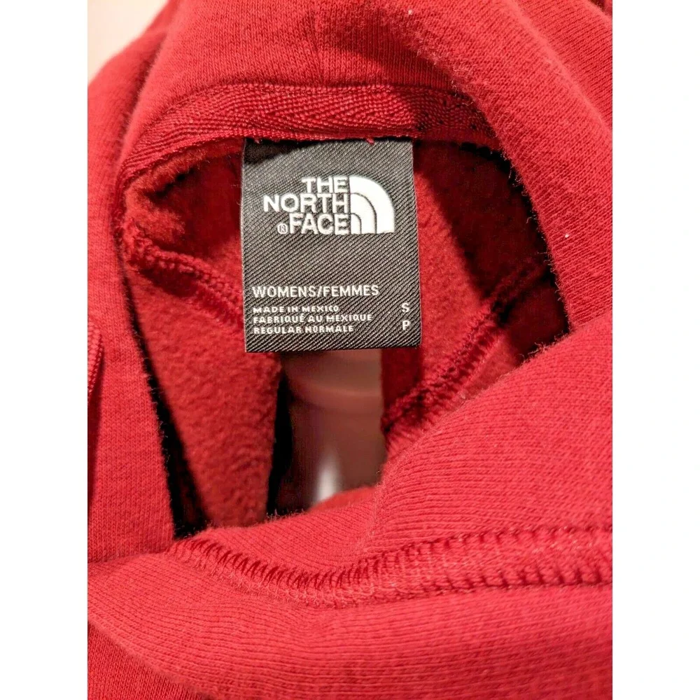 The North Face Womens Hoodie Half Dome S/P Burgundy Sweatshirt Pockets Exc. Cond